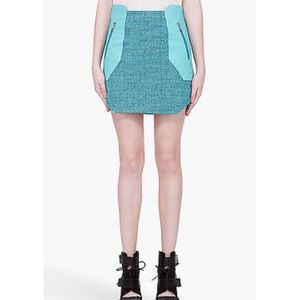 Rag and Bone Tweed and faux leather skirt. Sz 6